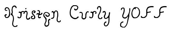 Kristen Curly YOFF font