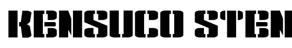 Kensuco Stencil G font