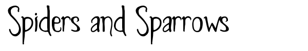 Spiders and Sparrows font