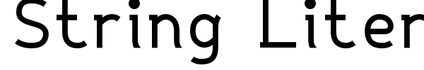 String Literal + Variable font
