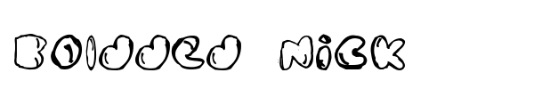 Boldded Nick font
