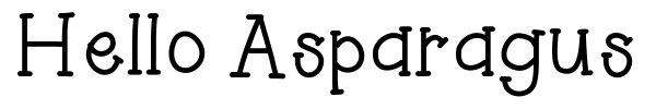 Hello Asparagus font
