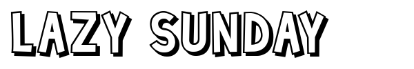 Lazy Sunday font