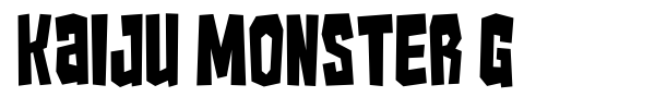 Kaiju Monster G font