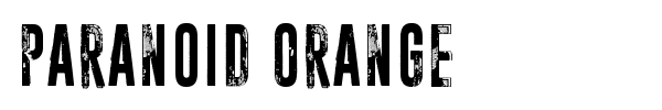 Paranoid Orange font