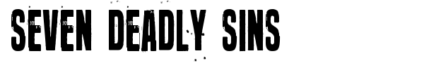Seven deadly sins font