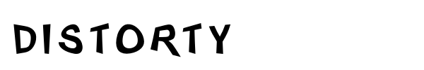 Distorty font