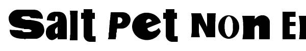 Salt Pet Non Eroded font