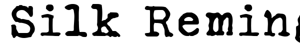 Silk Remington font