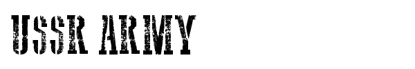 USSR Army font