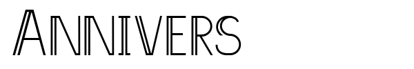 Annivers font