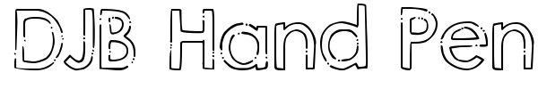 DJB Hand Penned Font font