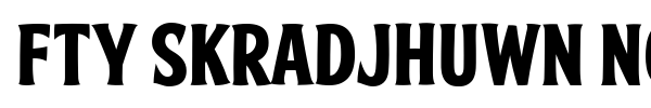 FTY Skradjhuwn NCV font