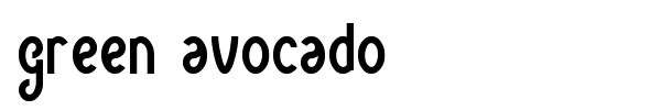 Green Avocado font