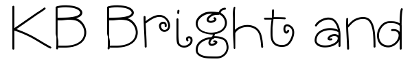 KB Bright and Merry font