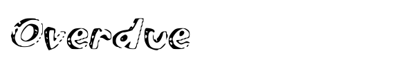 Overdue font
