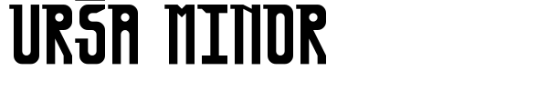Ursa Minor font