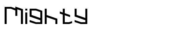 Mighty font