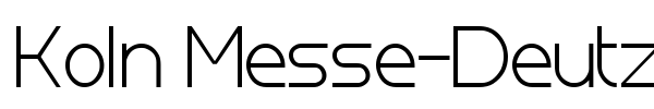 Koln Messe-Deutz font
