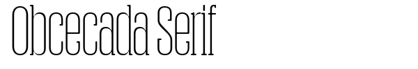 Obcecada Serif font