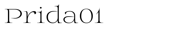 Prida01 font