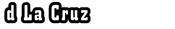 d La Cruz font