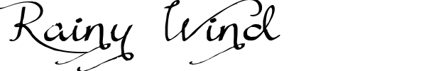 Rainy Wind font