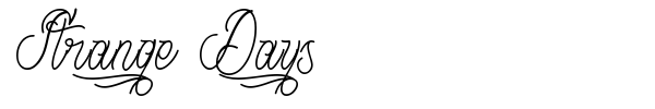 Strange Days font