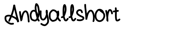 Andyallshort font