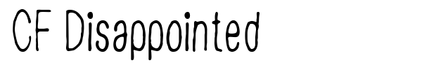 CF Disappointed font