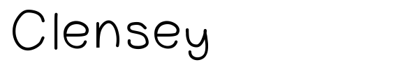 Clensey font