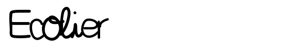Ecolier font