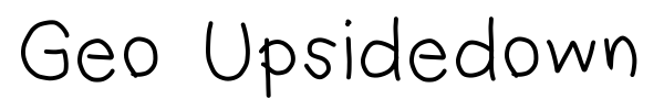 Geo Upsidedown font