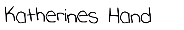 Katherines Hand font