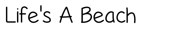 Life's A Beach font