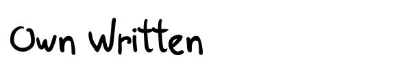 Own Written font