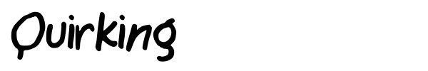 Quirking font
