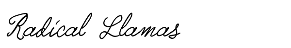 Radical Llamas font