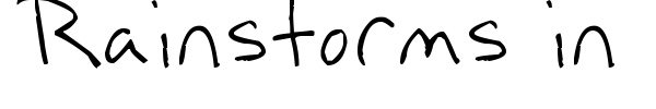 Rainstorms in July font
