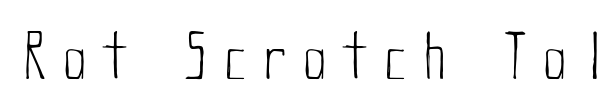 Rat Scratch Tall font