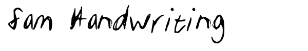 Sam Handwriting font