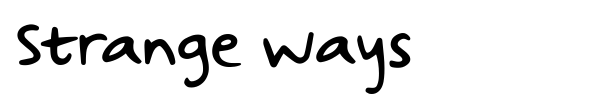 Strange Ways font