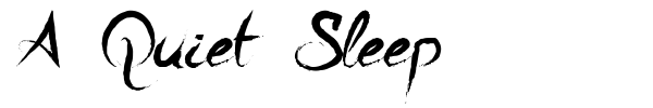 A Quiet Sleep font