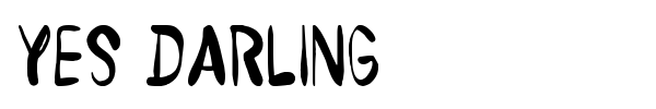 Yes Darling font