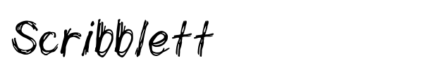 Scribblett font
