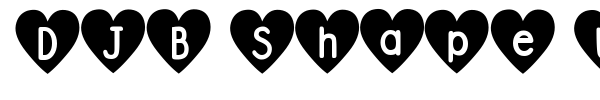 DJB Shape Up Hearts font