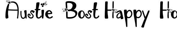 Austie Bost Happy Holly font
